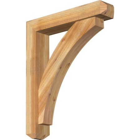 Thorton Craftsman Rough Sawn Bracket W/ Offset Brace, Western Red Cedar, 6W X 30D X 36H